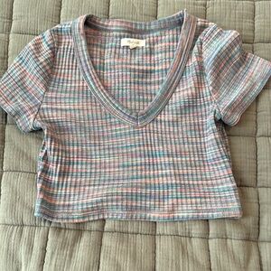 Madewell Space-Dyed Multicolor Crop Top